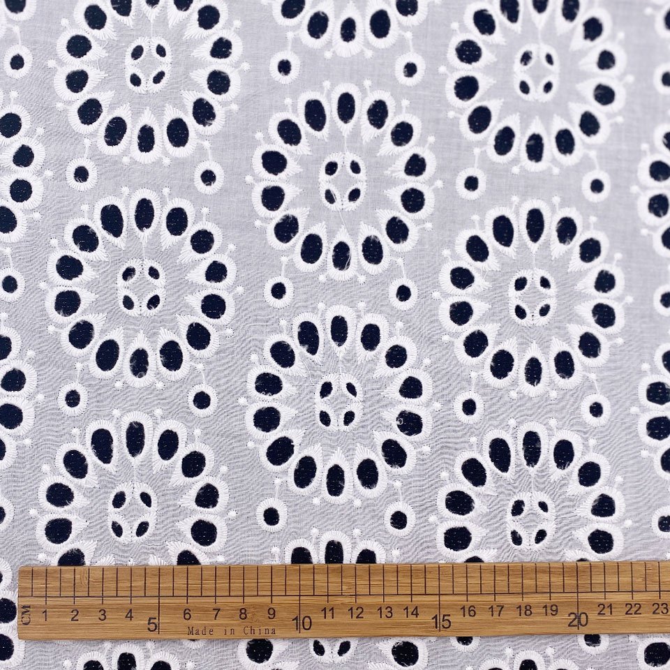 Good price PFD white textile industry eyelet swiss cord lace embroidery 100% cotton voile fabric for women wedding dresses