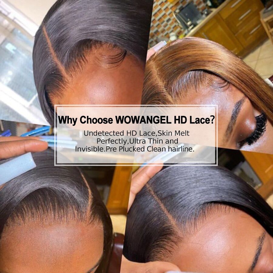 Pre Plucked Glueless Full 360 Brazilian Human Hair Lace Front Wigs For Black Women ,13x4 Transparent HD Lace Frontal Wigs Vendor