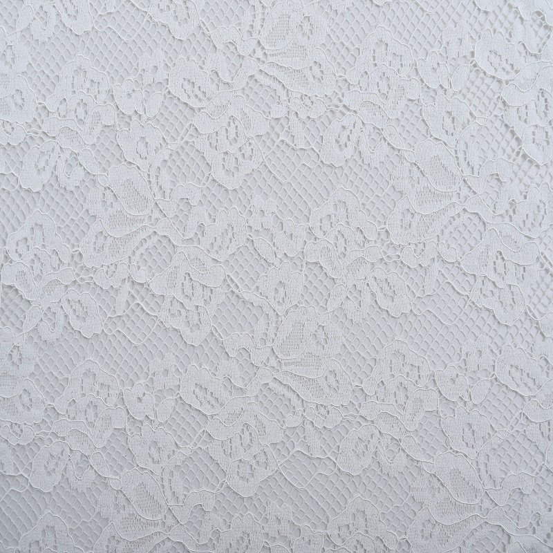 Factory Supplier White Cotton Cord Lace Skin-friendly Lace Fabric for Women Garment