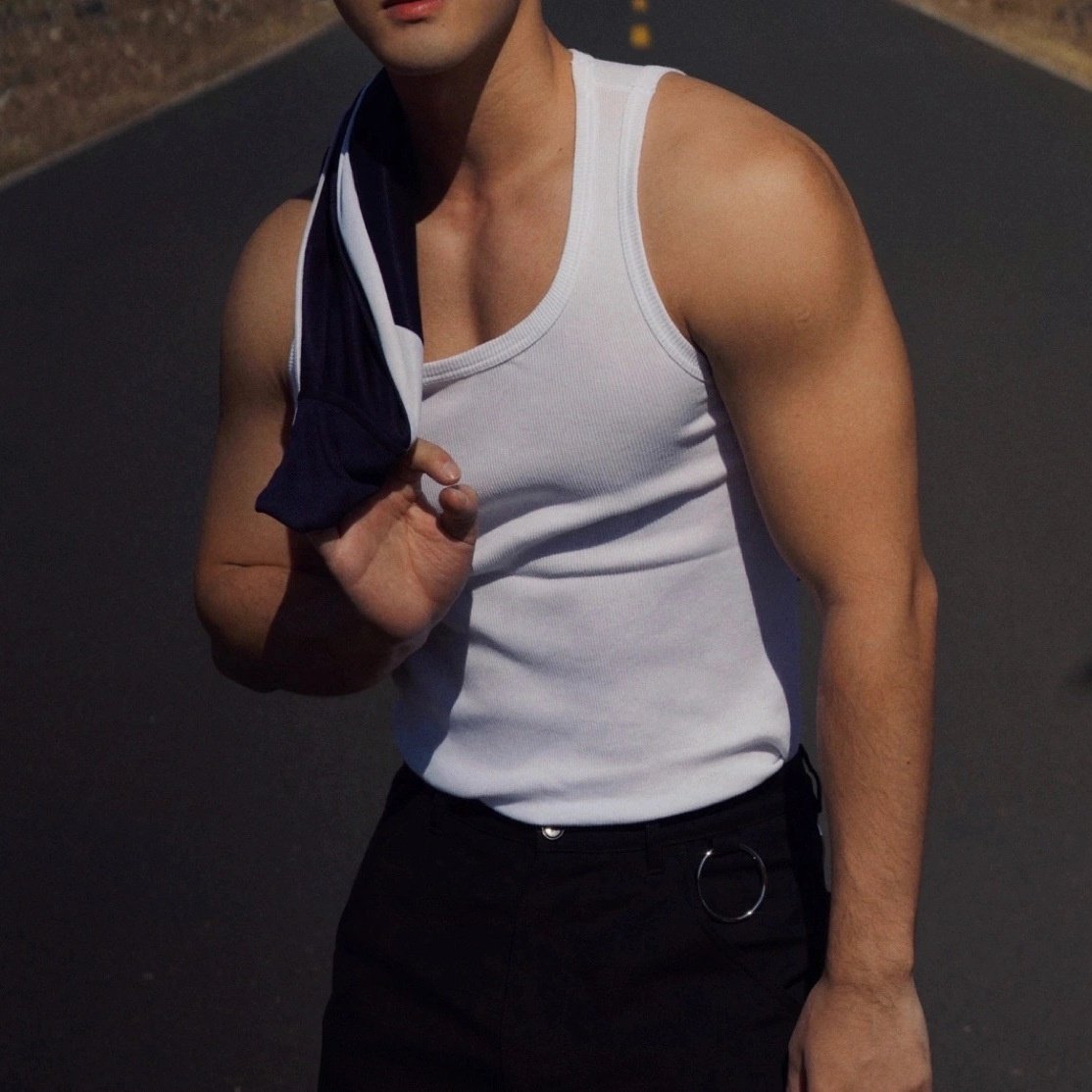 Men Fitness Clothing Sport Gym Vest For Men Stringer Tank Top White Ribbed Tank Top