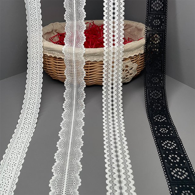 TUTON Custom Guipure French Elastic Lace 4.0/4.5/5.0 CM Trim Wholesale For Lingerie