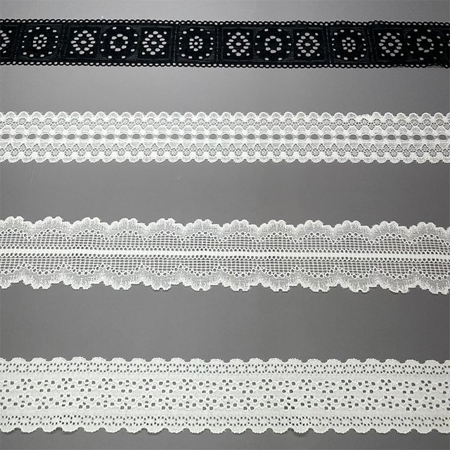 TUTON Custom Guipure French Elastic Lace 4.0/4.5/5.0 CM Trim Wholesale For Lingerie