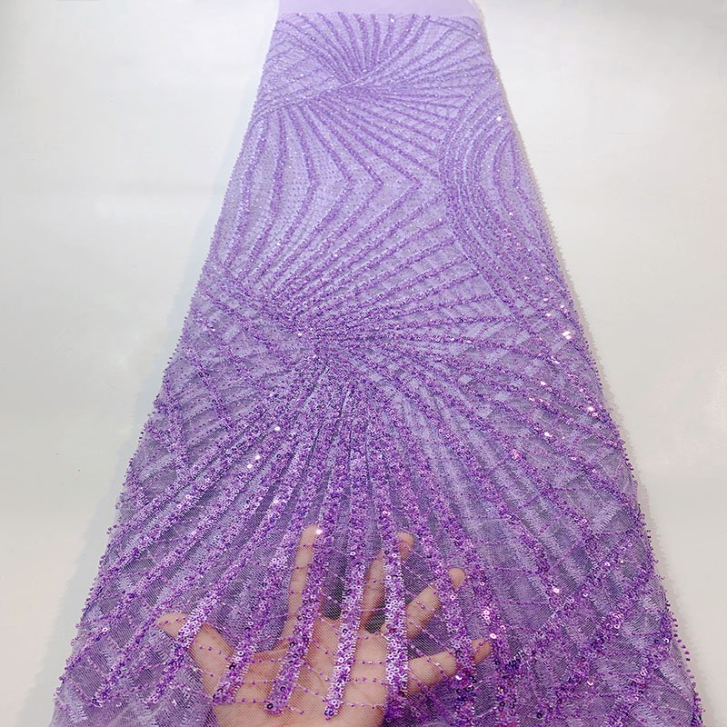 Gorgeous Color Crystal Sequin Bead Tube Evening Gown Tulle Fabric Sequin Embroidery Bead Tube Prom Dress Lace Fabric