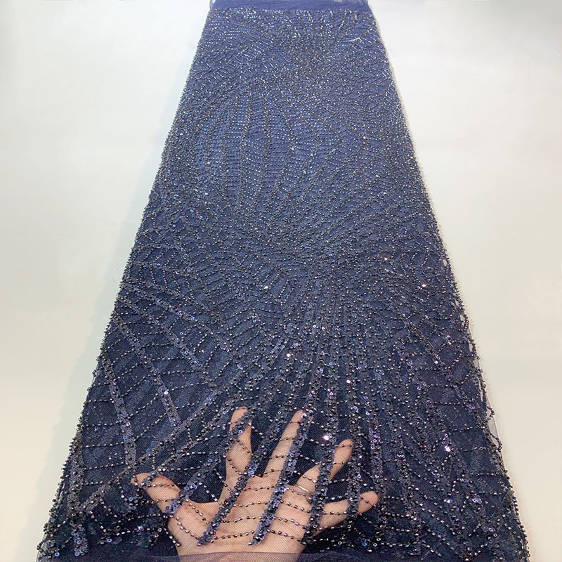 Gorgeous Color Crystal Sequin Bead Tube Evening Gown Tulle Fabric Sequin Embroidery Bead Tube Prom Dress Lace Fabric