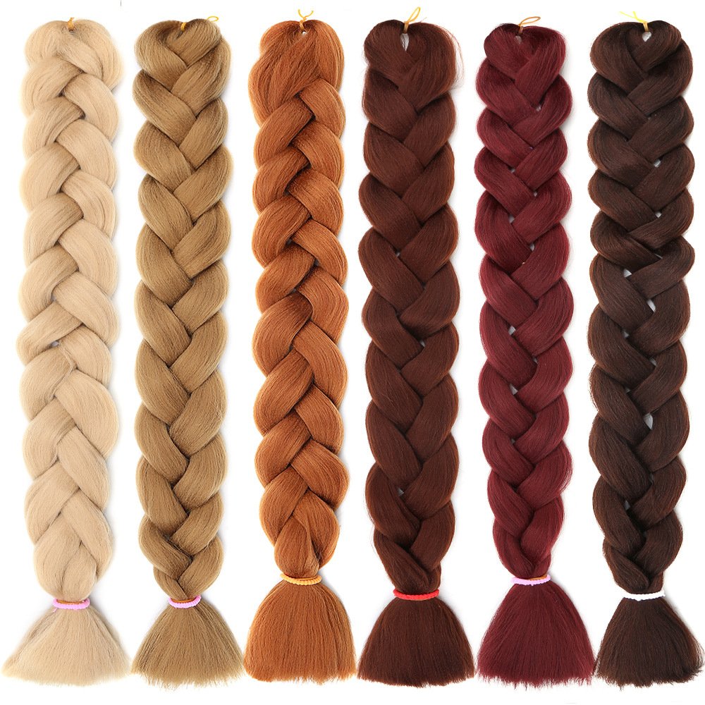 Wholesale African knotless Box Braiding Hair Wig Glueless Synthetic Hair Vendors Full Lace Front Braided Wigs for Black Women