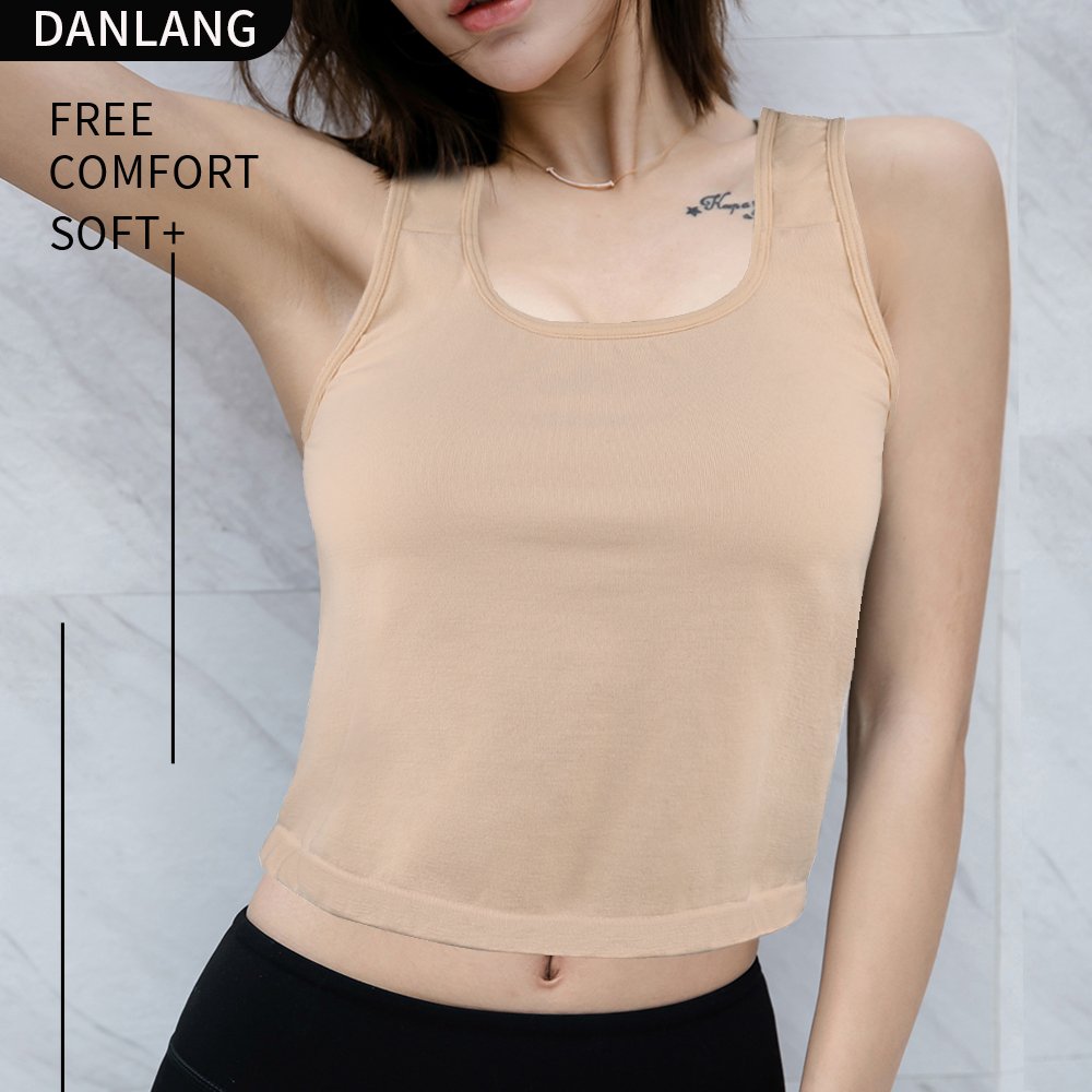 New Custom Logo Breathable Solid Color U-neck Yoga Vest Fitness Sports Top for Women's Cropped Ribbed Running Tank Top