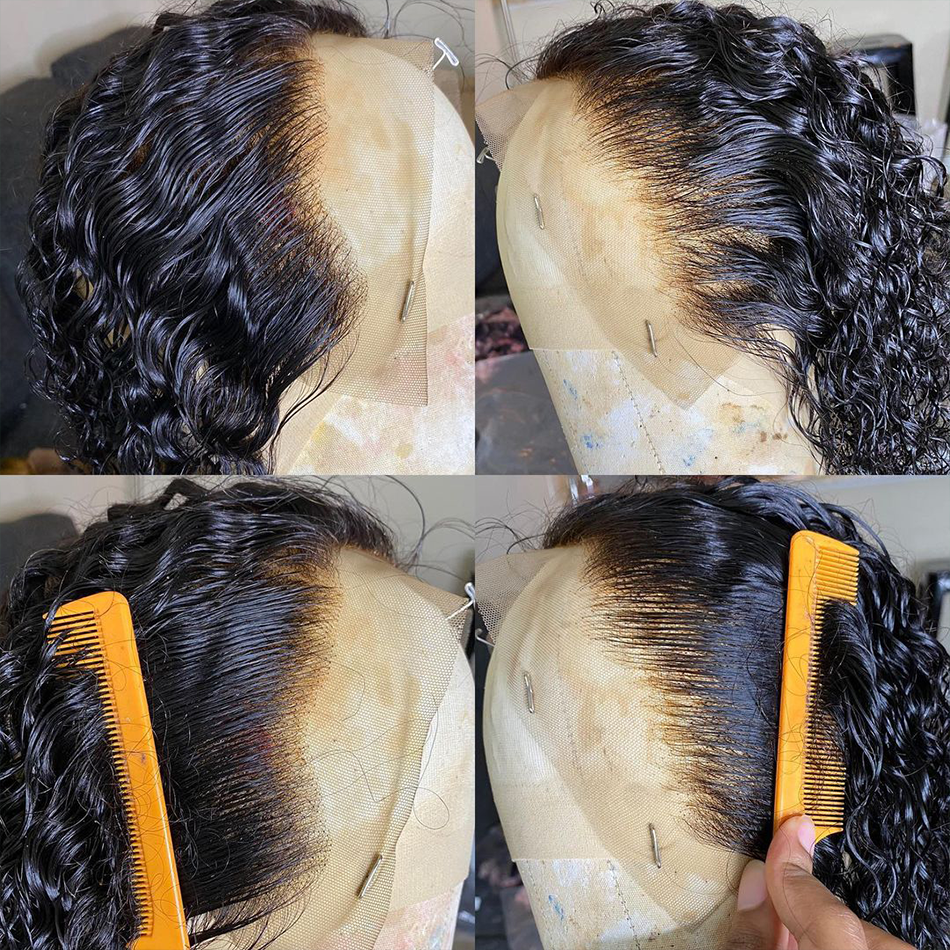 Raw Indian Hair Hd Lace Frontal Wig,Cuticle Aligned Human Hair Transparent Hd Lace Front Wigs,Burmese Curly Wigs For Black Women