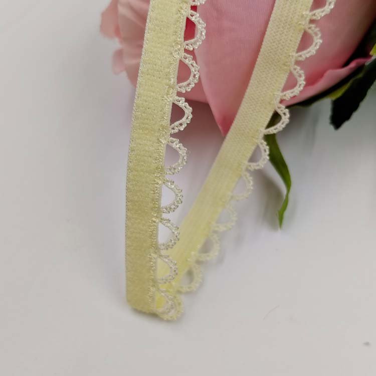 Garment underwear picot scallop elastic webbing belt sewing spandex picot lace elastic webbing band underwear diy