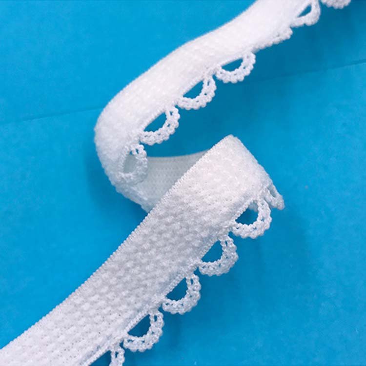 Garment underwear picot scallop elastic webbing belt sewing spandex picot lace elastic webbing band underwear diy