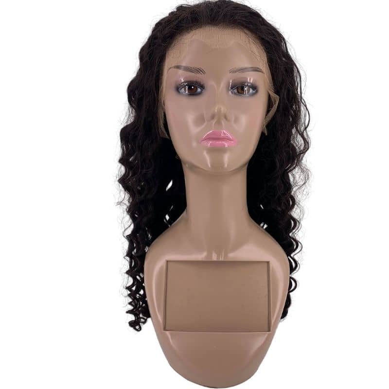 Wholesale Factory Price 100% Real Human Hair transparent Lace Frontal Wig 150% Deep Wave 10-30 Inches 13x4 lace front wig