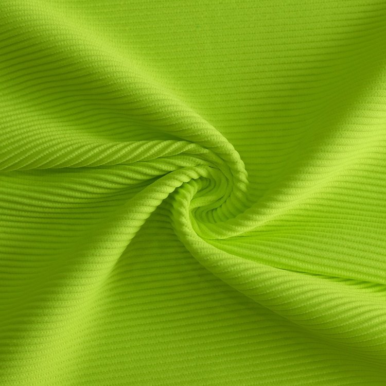 wholesale stock 85/15 nylon spandex 4 way stretch ribbed swimwear fabric