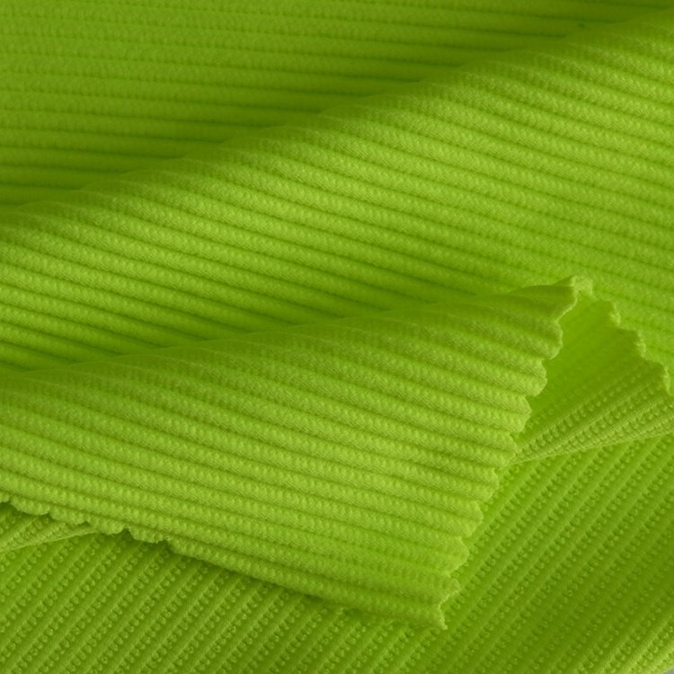 wholesale stock 85/15 nylon spandex 4 way stretch ribbed swimwear fabric