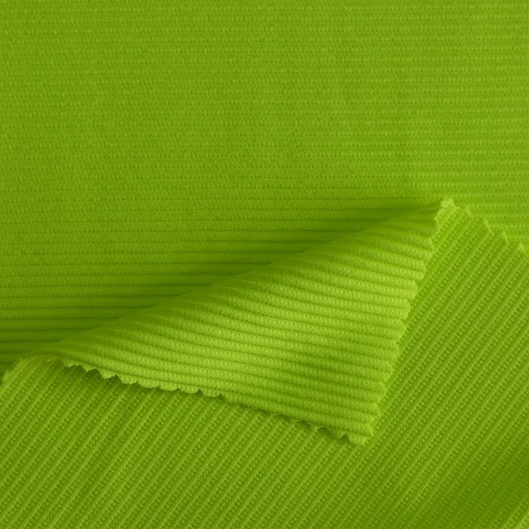 wholesale stock 85/15 nylon spandex 4 way stretch ribbed swimwear fabric