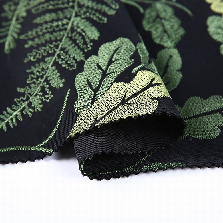 HA-15348 Hot selling bonded with embroidery italian dress velvet mesh fabric
