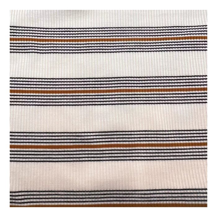 Factory Price 205Gsm Ribbed Stripe Fabric Bamboo Spandex Cotton Fabric Yarn Dyed Rib Fabric For Garment