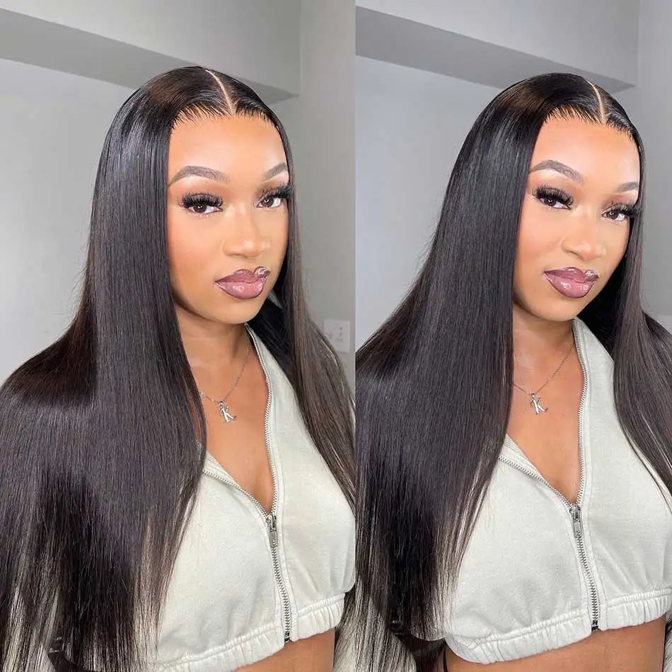 Indian Vendor Wear And Go Virgin Raw Indian Wigs Human Hair 13x4 Closure Lace Front Cuticle Aligned Glueless HD Lace Frontal Wig