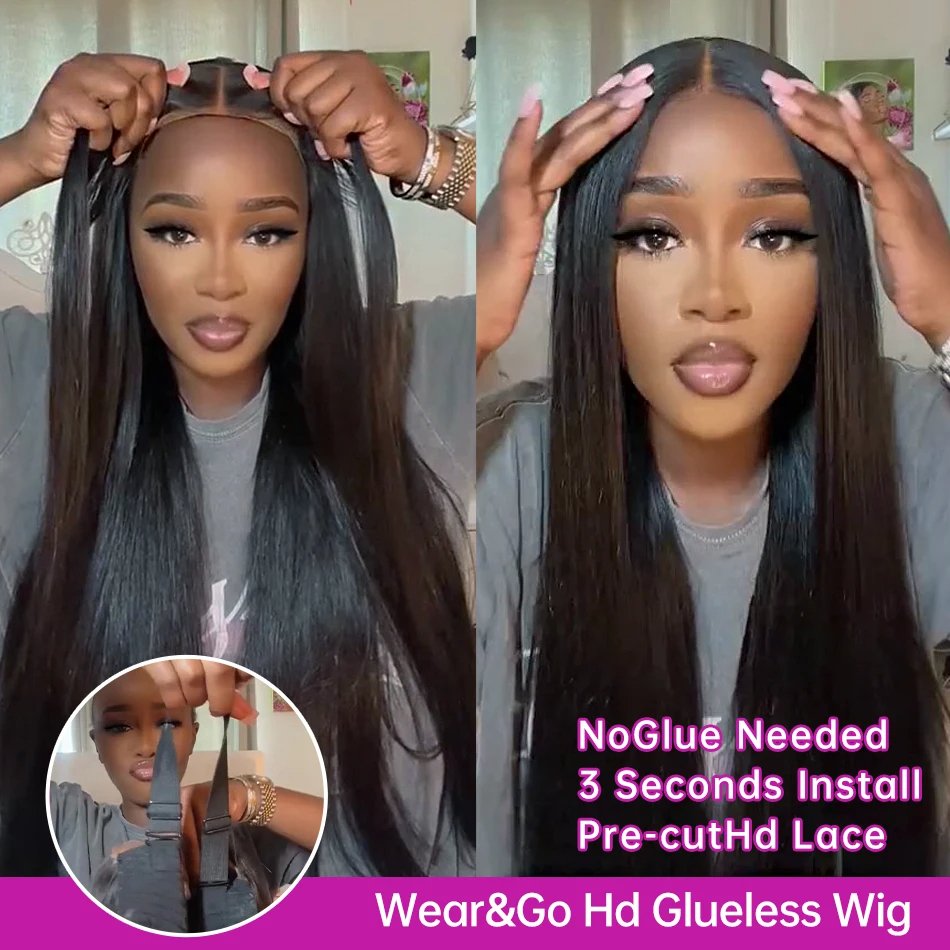 Indian Vendor Wear And Go Virgin Raw Indian Wigs Human Hair 13x4 Closure Lace Front Cuticle Aligned Glueless HD Lace Frontal Wig