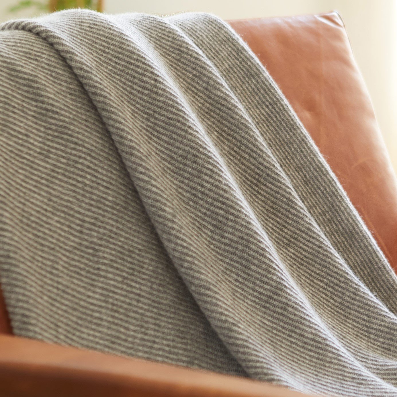 Luxury custom Oversize rib knit cashmere throw blanket