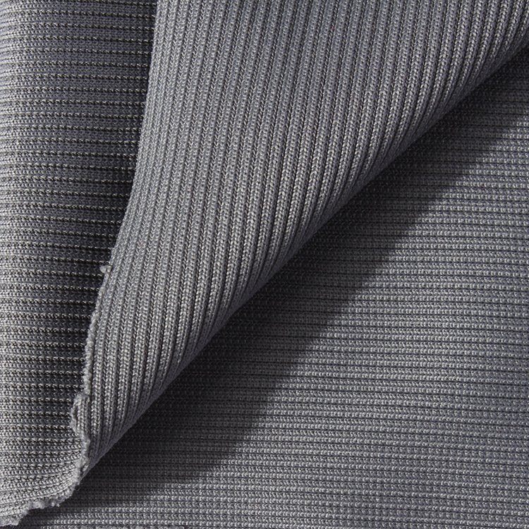 Lurex bamboo spandex 1x1 knitted rayon no moq custom rib fabric 95 polyester 2x2 rib knit fabric fabric for clothing