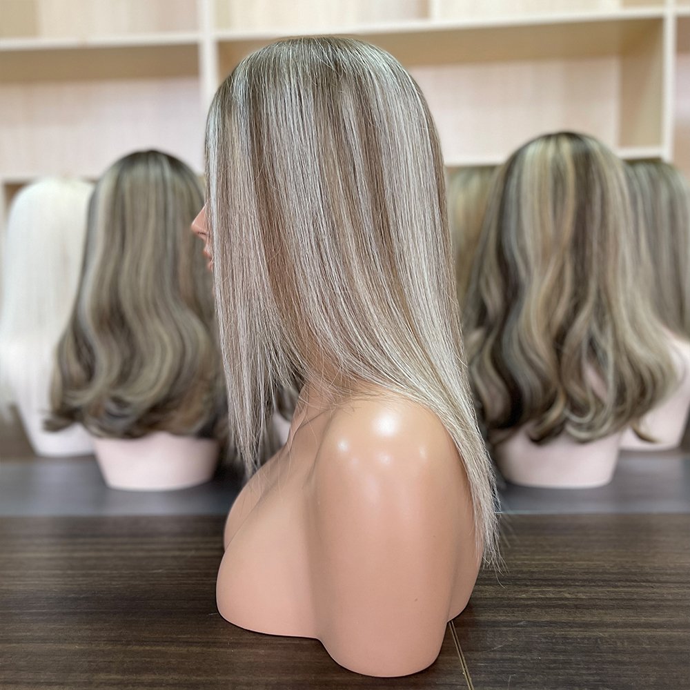 Blonde Russian Hair Silk Top Toupee High Quality 12\" 14\" 16\" Mono Lace Hair pieces for Women topper