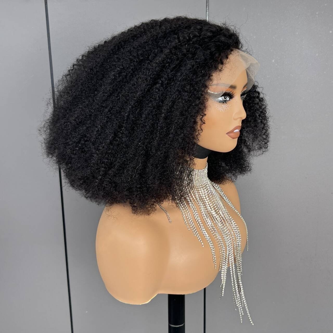 Natural PrePlucked Virgin Afro Curly 4C Baby Hair Short Frontal Bob Summer Wigs Kinky Straight Human Hair HD Lace Front Wig