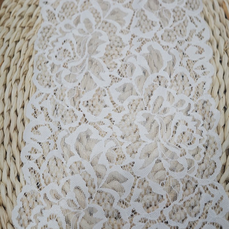 New Design Stretchy 18 Soft White Floral Lace Nylon Trim For Women Underwear