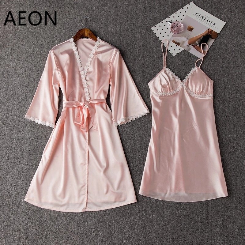 Women sexy lace lingerie fancy lace robe lingerie nighty for honeymoon