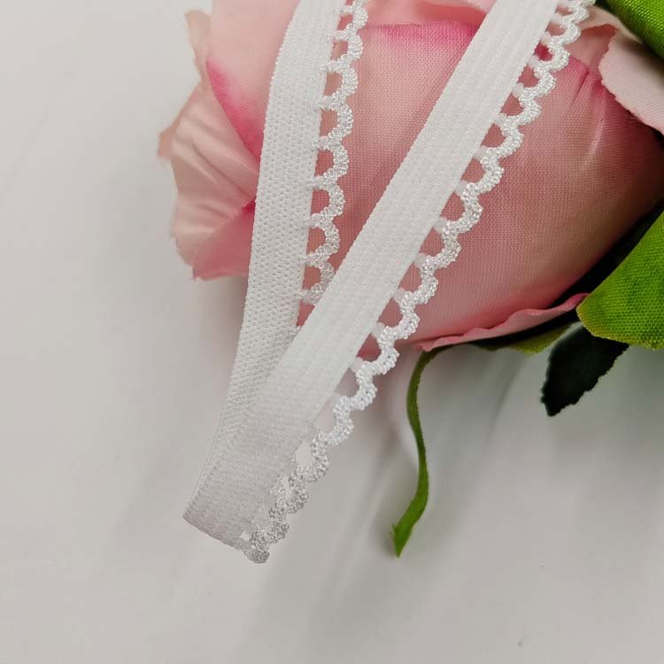 Wholesale underwear picot lace shiny elastic webbing band garment accessories sewing picot bud edge stretch tape webbing