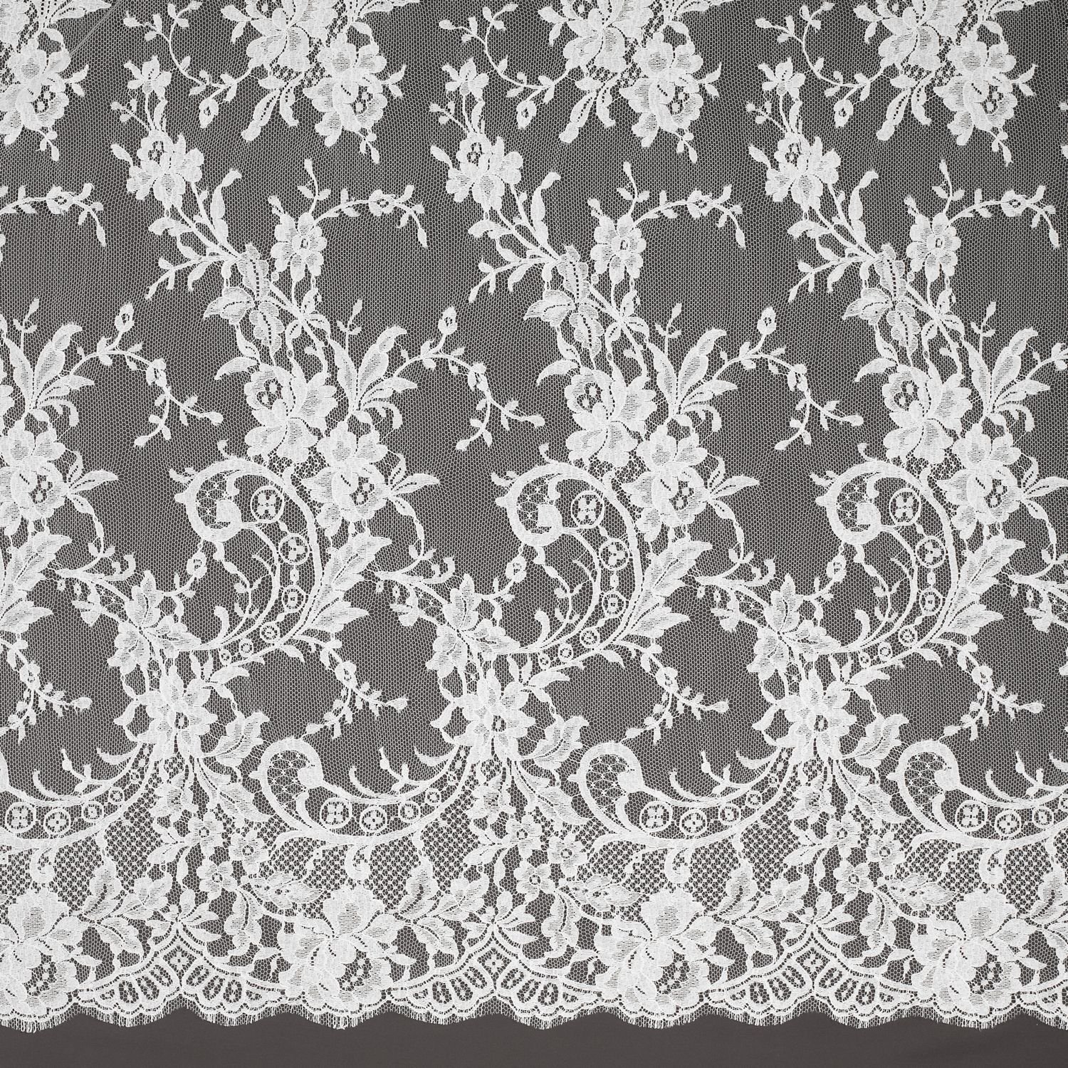 custom Bridal lace fabric high quality white embroidery french lace fabric for wedding dress wholesale guipure lace fabric