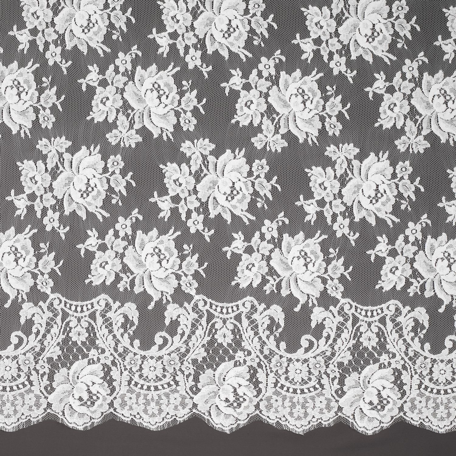 custom Bridal lace fabric high quality white embroidery french lace fabric for wedding dress wholesale guipure lace fabric
