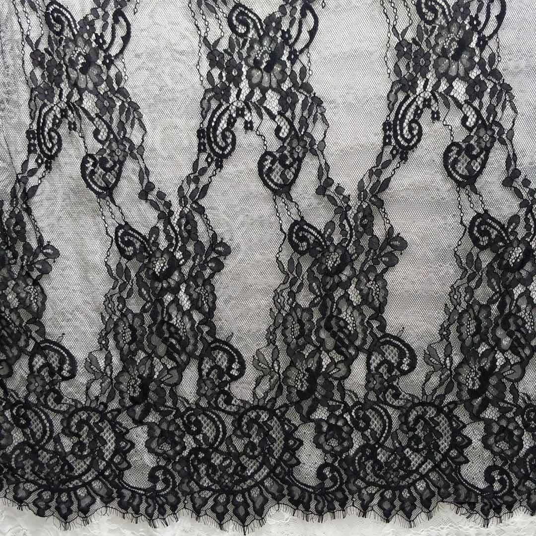 custom Bridal lace fabric high quality white embroidery french lace fabric for wedding dress wholesale guipure lace fabric