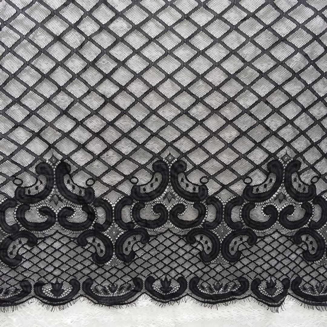 custom Bridal lace fabric high quality white embroidery french lace fabric for wedding dress wholesale guipure lace fabric