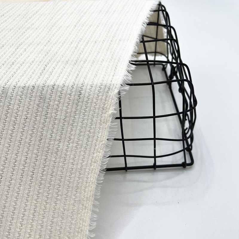 wholesale rib knit fabric 60% polyester 33% rayon 7% spandex ribbed jacquard knit fabric for dress and sweater