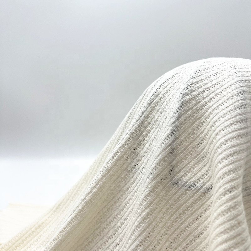 wholesale rib knit fabric 60% polyester 33% rayon 7% spandex ribbed jacquard knit fabric for dress and sweater