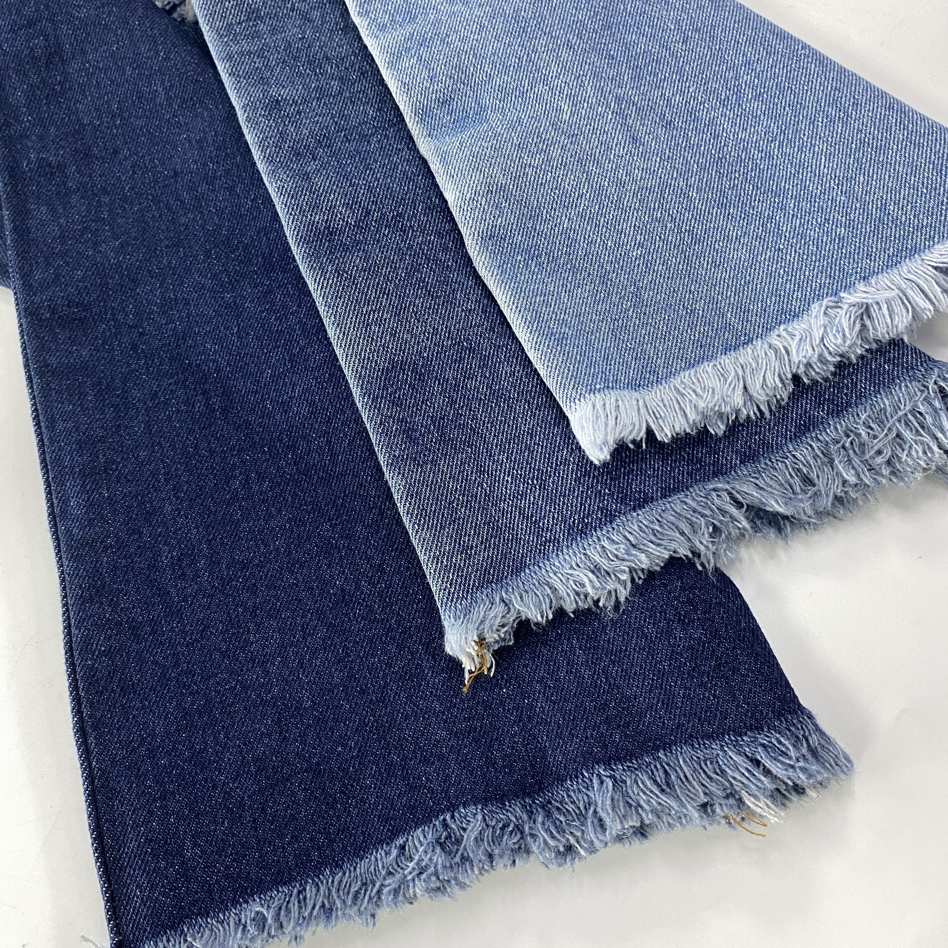 14oz Heavyweight Cotton Denim Fabric Wholesale Rigid Non-Stretch Woven Slub Twill 182cm Denim Jeans Fabric