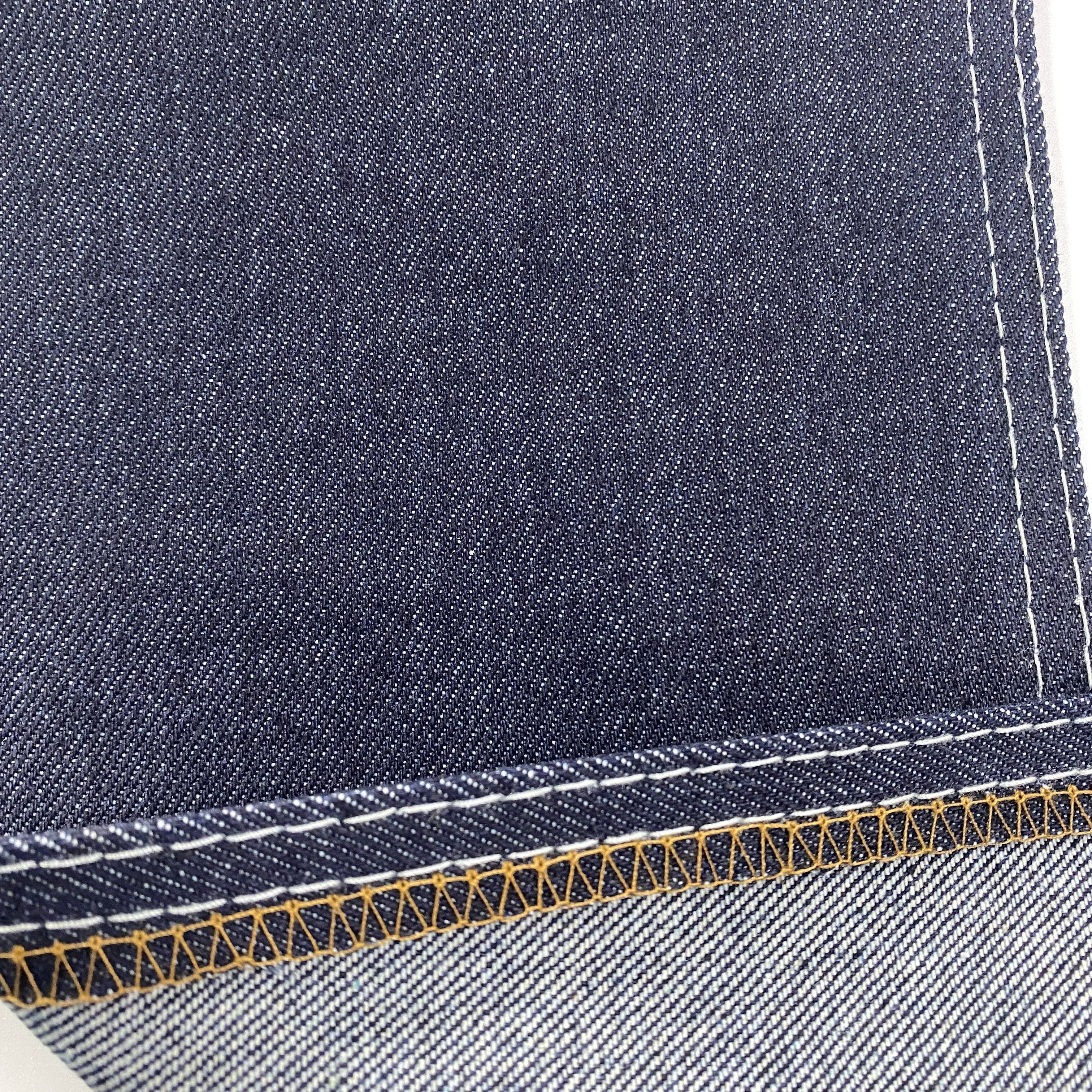 14oz Heavyweight Cotton Denim Fabric Wholesale Rigid Non-Stretch Woven Slub Twill 182cm Denim Jeans Fabric