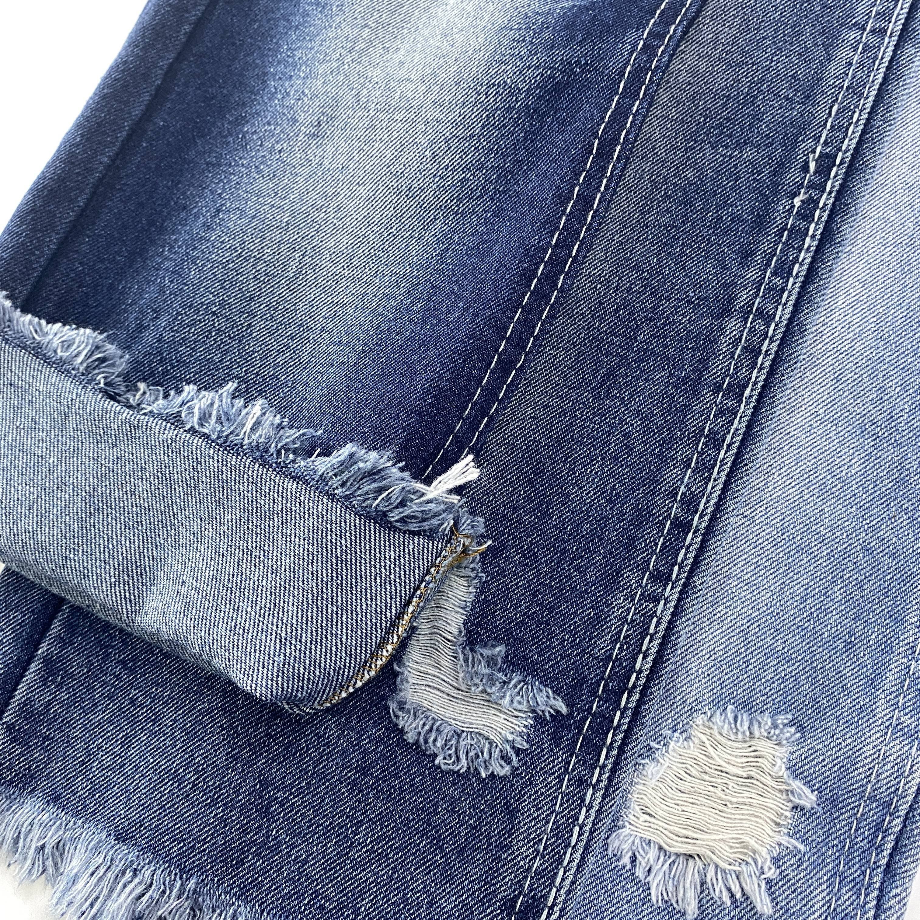 14oz Heavyweight Cotton Denim Fabric Wholesale Rigid Non-Stretch Woven Slub Twill 182cm Denim Jeans Fabric
