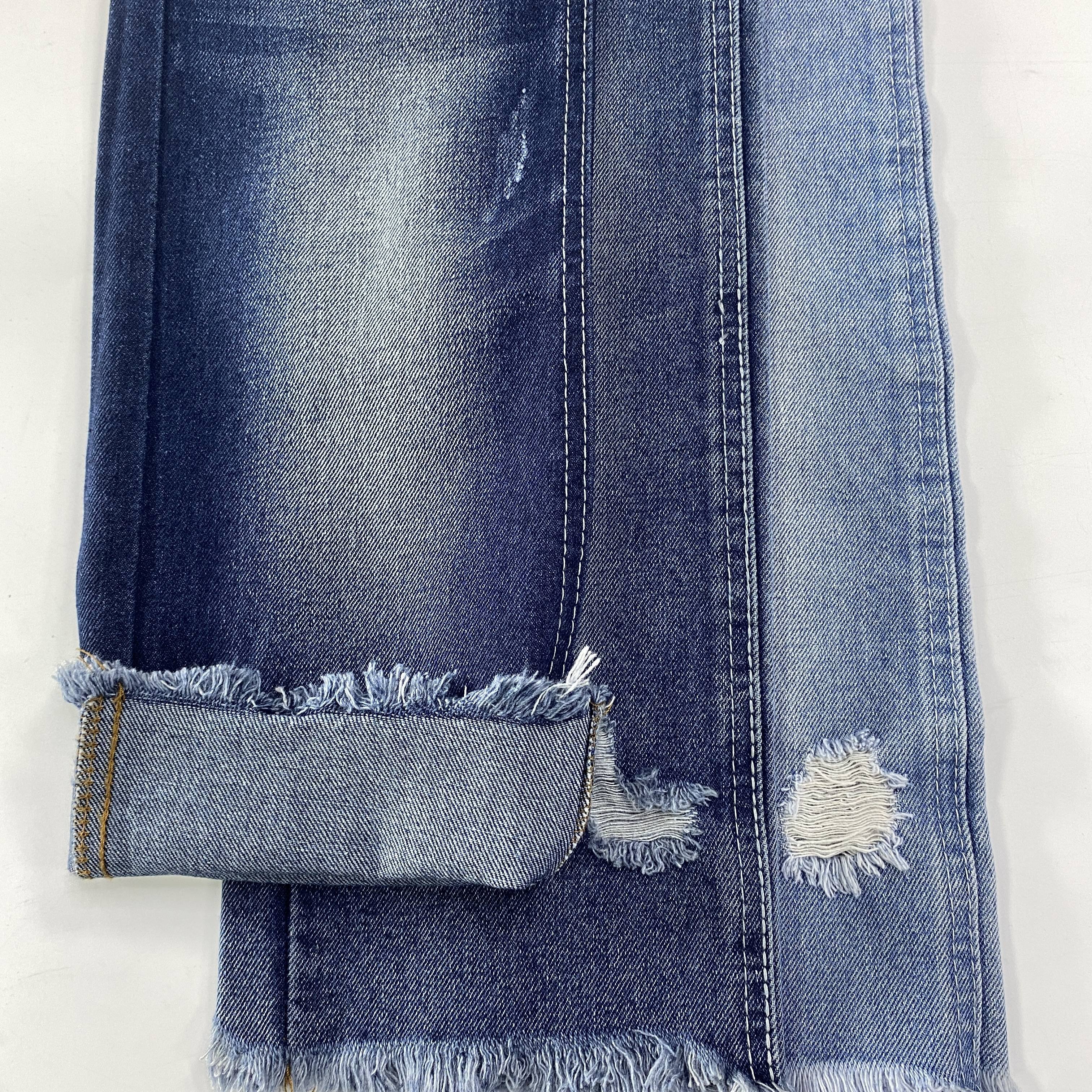 14oz Heavyweight Cotton Denim Fabric Wholesale Rigid Non-Stretch Woven Slub Twill 182cm Denim Jeans Fabric