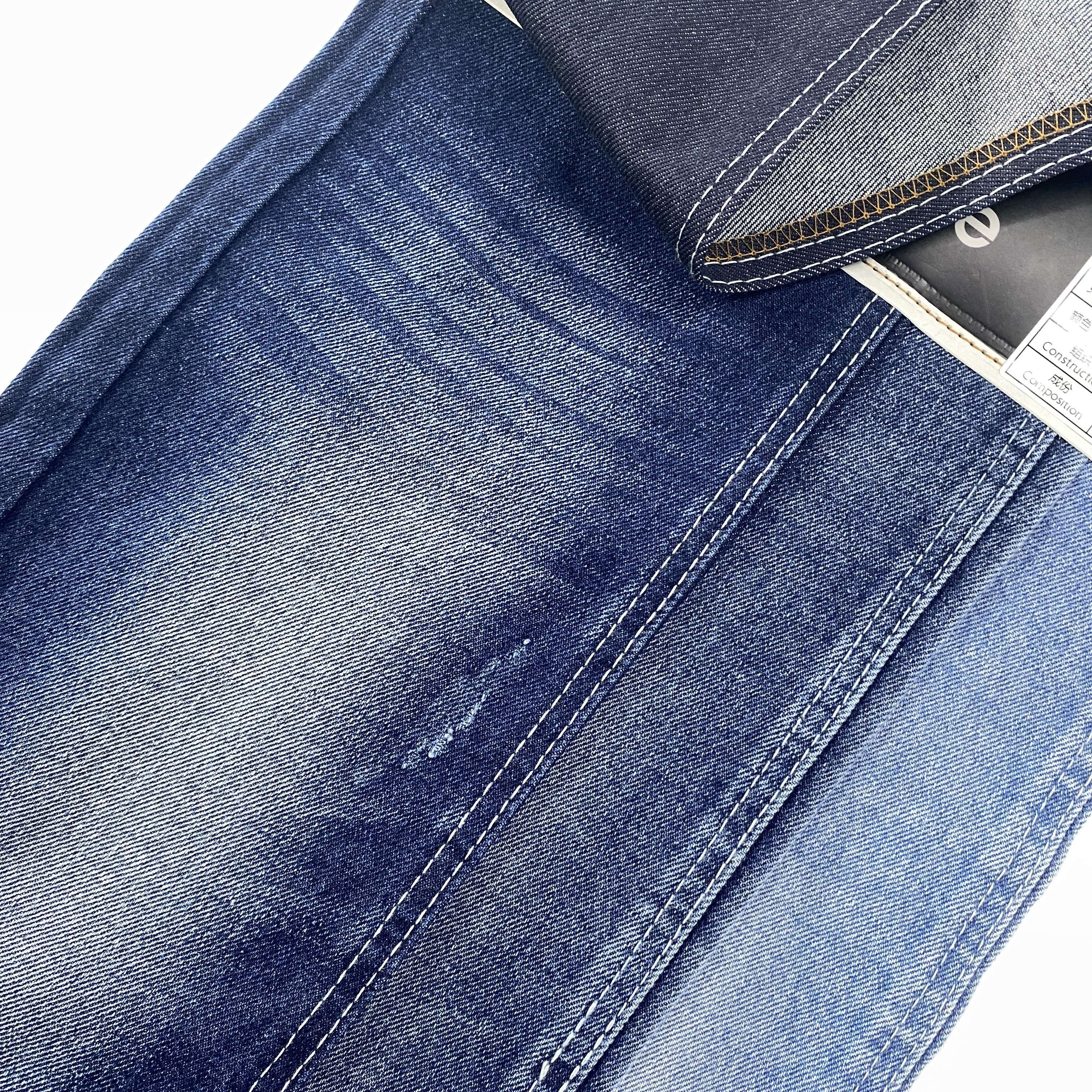 14oz Heavyweight Cotton Denim Fabric Wholesale Rigid Non-Stretch Woven Slub Twill 182cm Denim Jeans Fabric