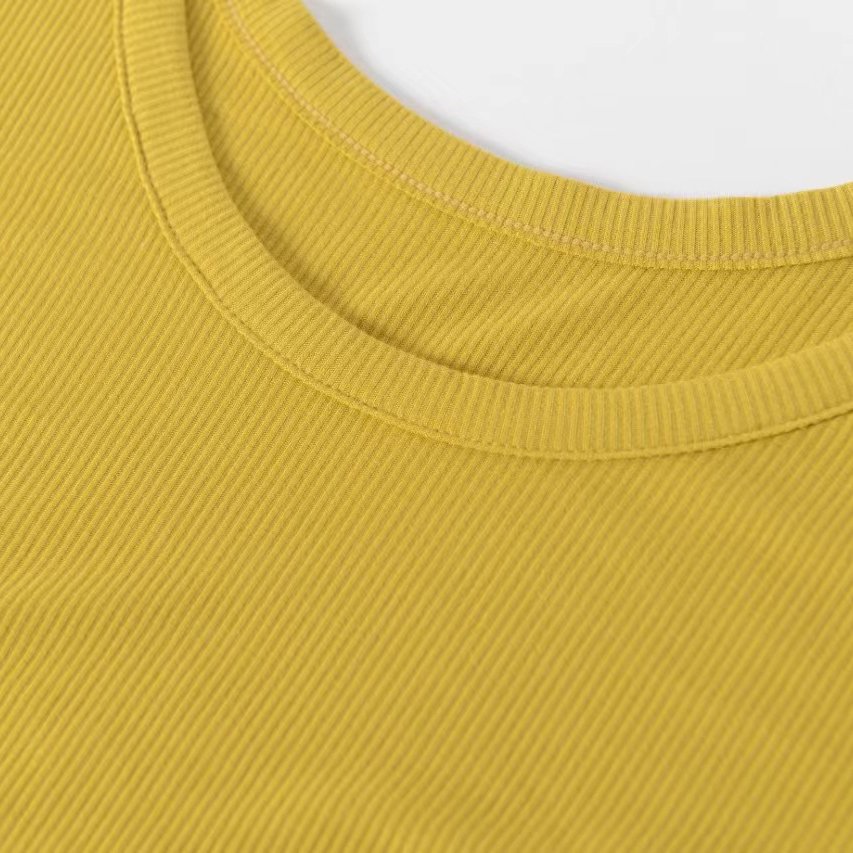 Women's Short Sleeve T Shirts Casual Summer Scoop Neck Slim Fit Rib Knit Business Work Tee Tops