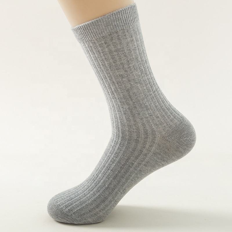 Wholesale 5 Pairs Winter Plain Cozy Ribbed Socks Men Women High Quality Merino Wool Crew Socks Set Box