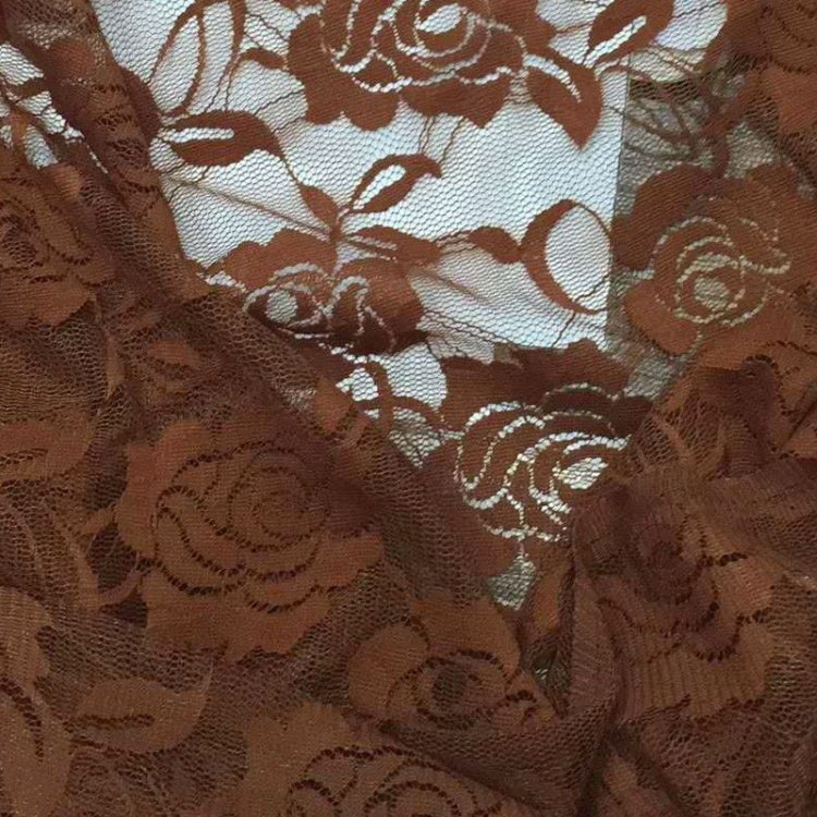 Nylon Spandex Stretch Rose Design Elastic Net White Tulle Guipure Lace Fabric for Underwear Dress