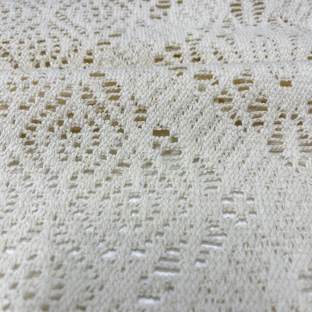 New Design Soft Hand Feel 85%Cotton Lace yarn dyed tricot knitted crocheted fabric for vacation wearing