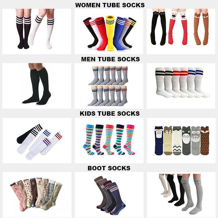 BY St9061 Girl Long Extra Tall Slouch Socks White And Green Cabl knit ribbed Slouch Socks With Grips For Women