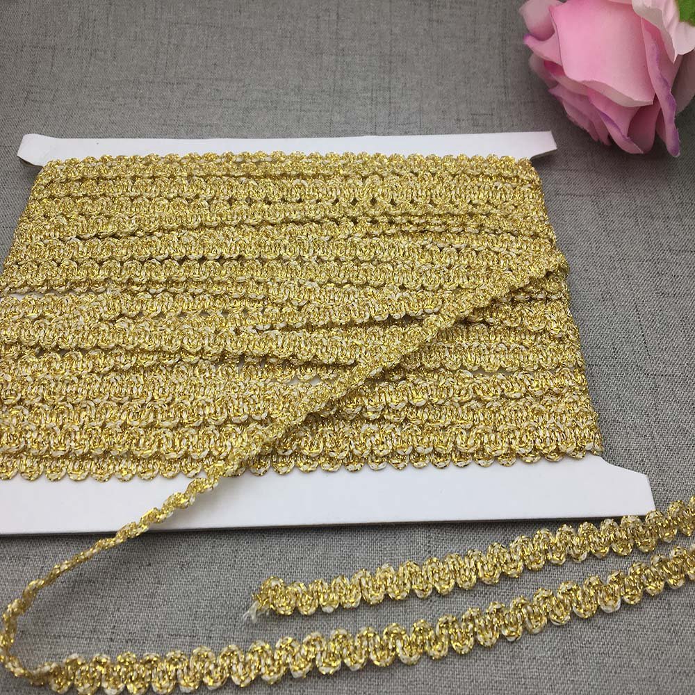 sewing upholstery craft 8mm gold metallic cord trim gimp braid gold lace use for cushion cover decorating