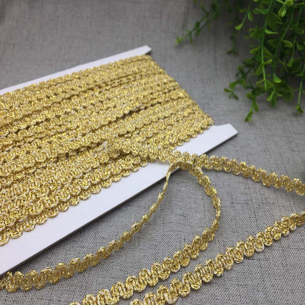 sewing upholstery craft 8mm gold metallic cord trim gimp braid gold lace use for cushion cover decorating