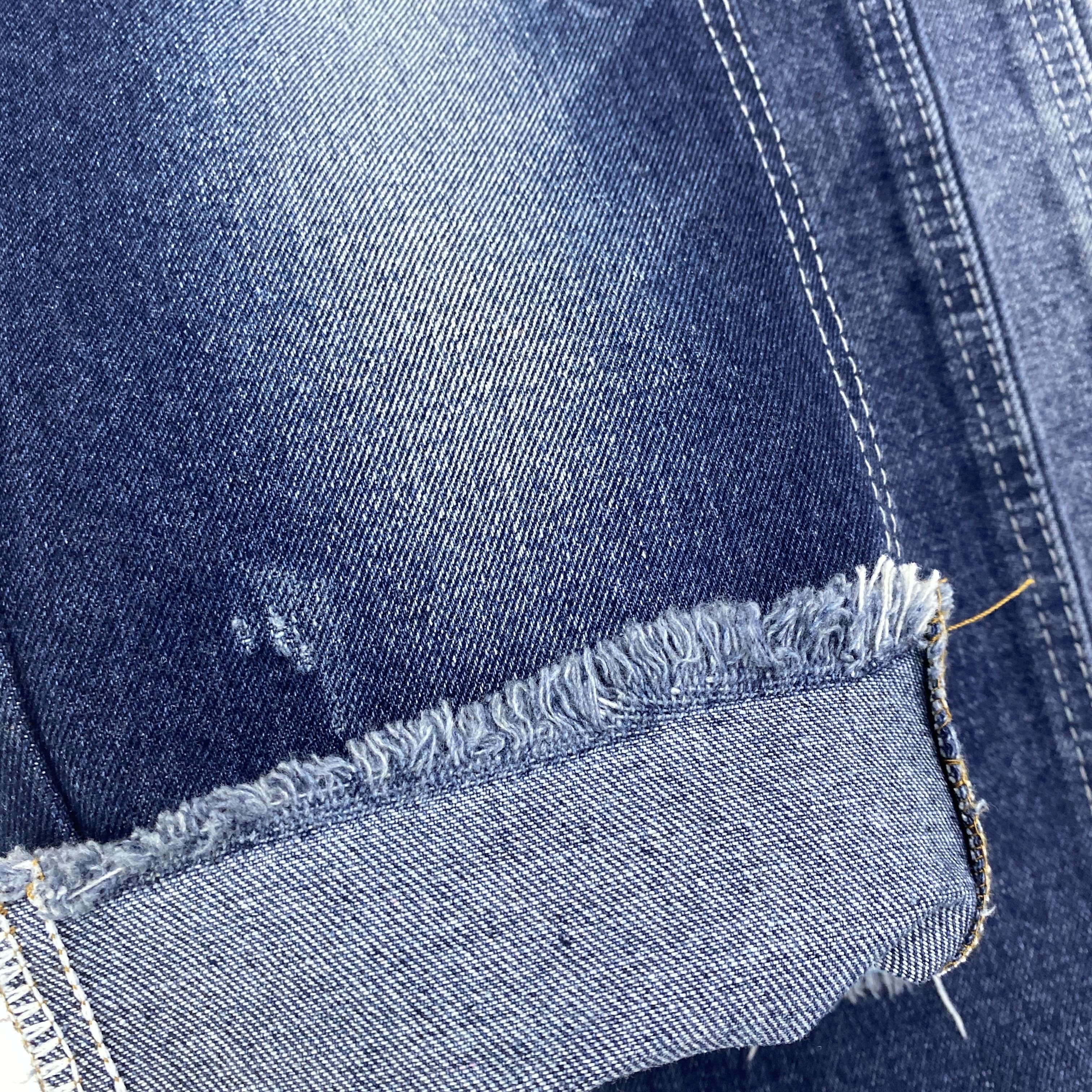 14oz heavy weight indigo dark blue stock denim 100% cotton Rigid jeans jacket fabric