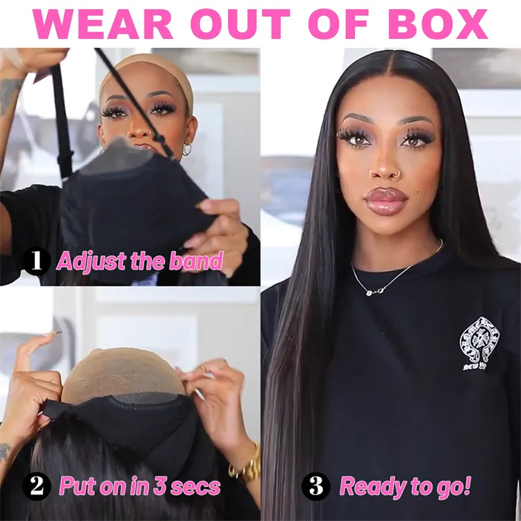 Glueless Wigs Human Hair 13x6 Full Hd Transparent Lace Front Wig Natural Human Hair Wigs For Black Women