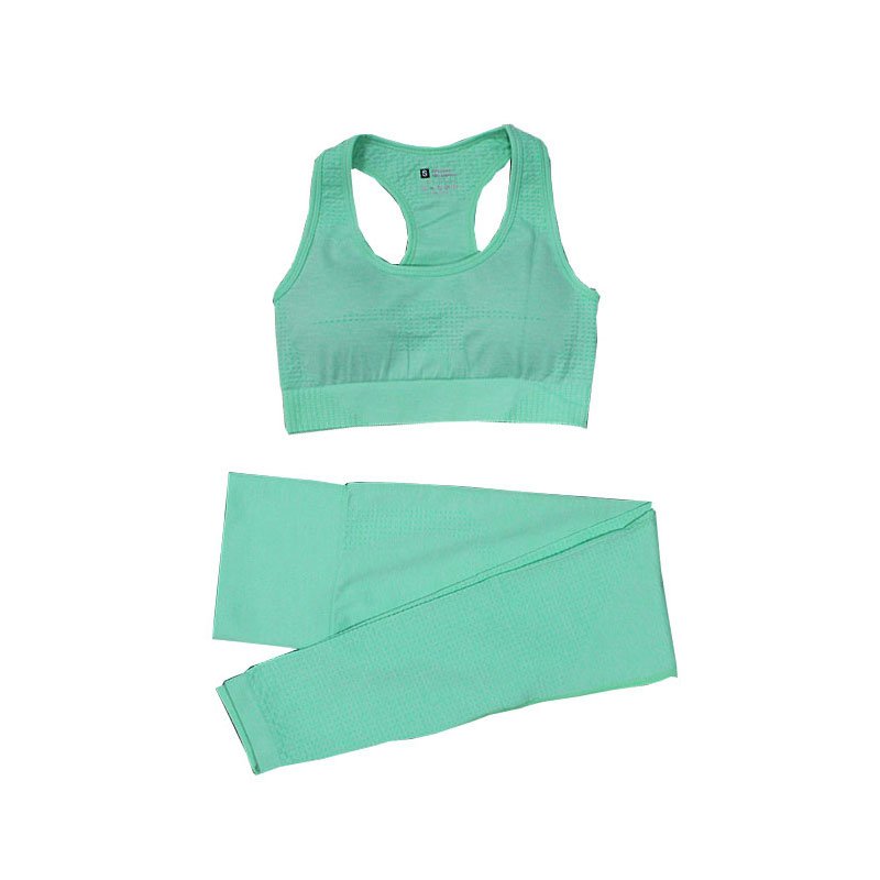 New Seamless Knitted Sexy Sports Yoga Clothes Running Gym Fitness Set High Waist Yoga Wear Women's Workout Yoga Sets