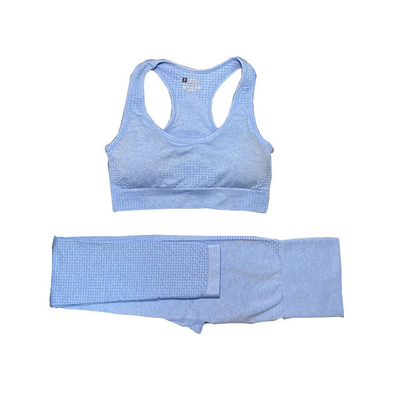 New Seamless Knitted Sexy Sports Yoga Clothes Running Gym Fitness Set High Waist Yoga Wear Women's Workout Yoga Sets